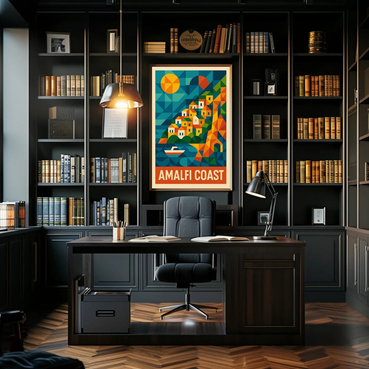 Amalfi Coast Poster Wall Art 18x24 Scenic Seaside Decor