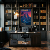 Los Angeles Dreamscape: Vintage-Inspired Cityscape Poster