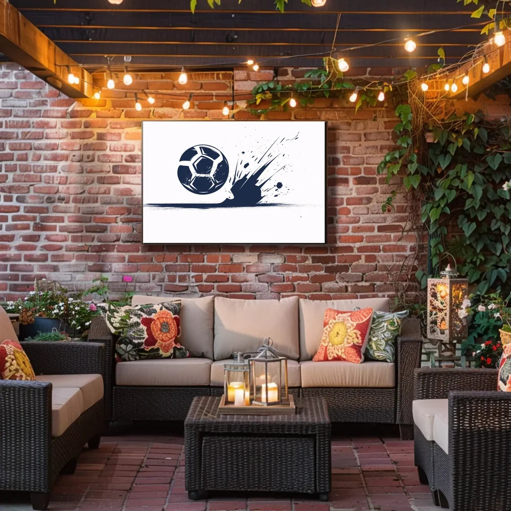 Dynamic Soccer Ball Splash Art Poster