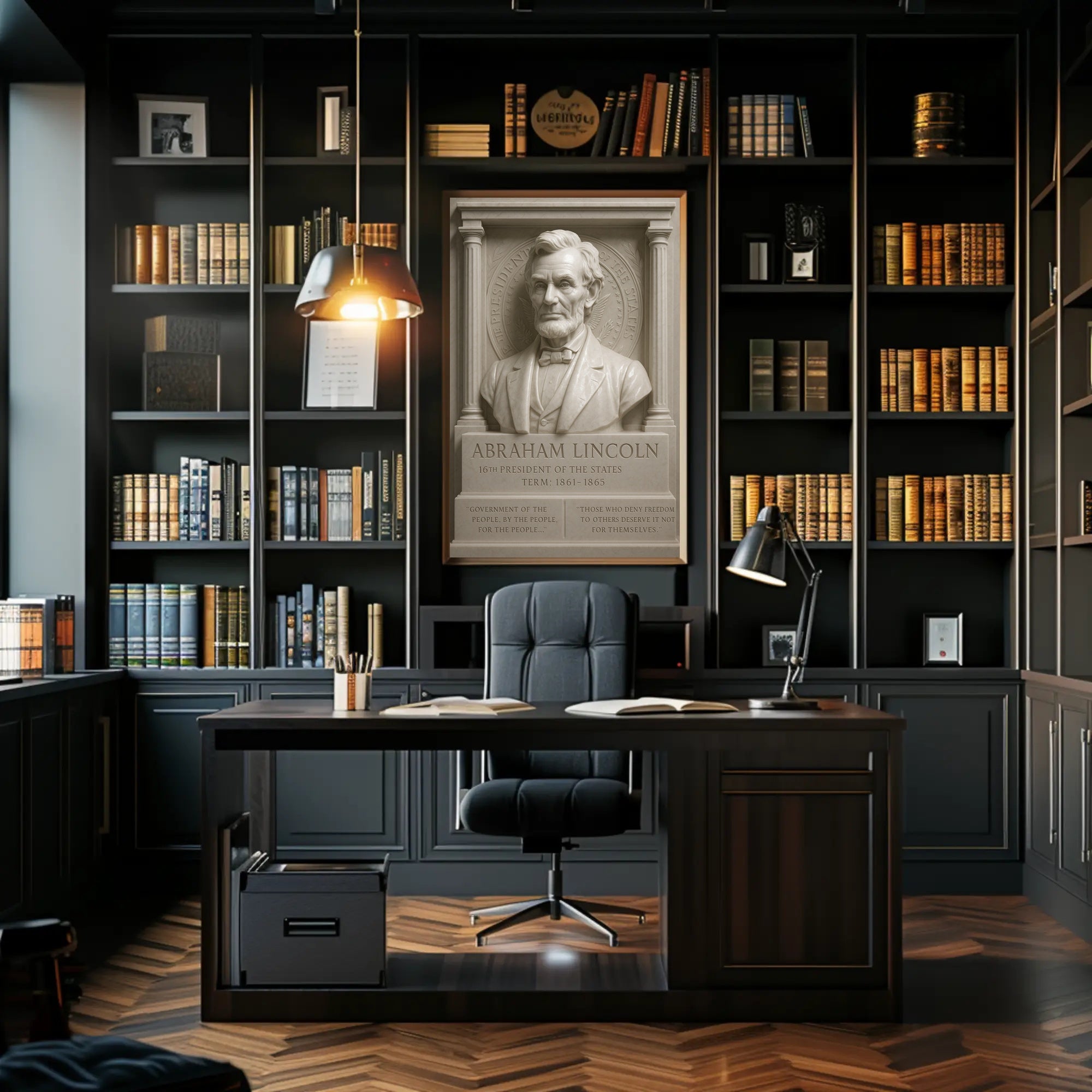 Abraham Lincoln Classical Sculpture Presidential Historical Poster