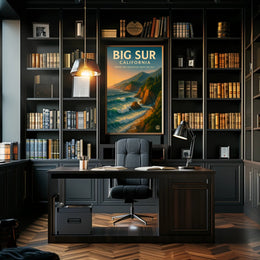 Big Sur Where the Mountains Meet the Sea Poster PosterGoat