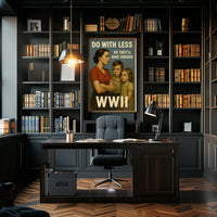 Do With Less WWII Homefront Poster Poster