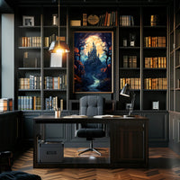 Enchanted Castle Under The Moon Poster