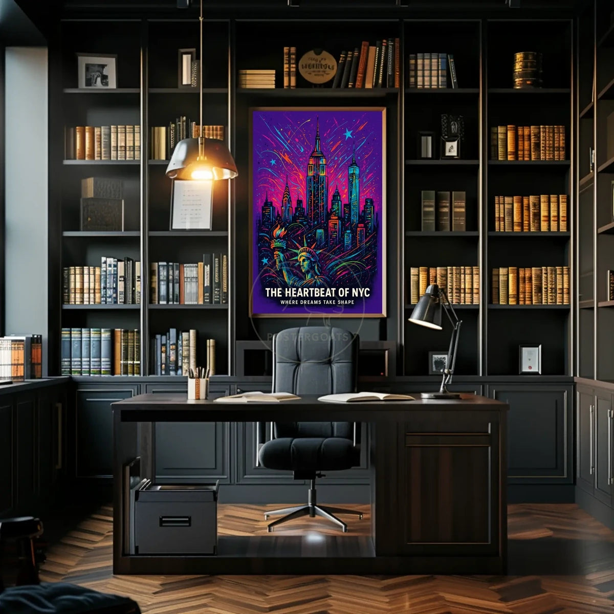 New York Dreamscape: Vibrant Cityscape Urban or Cityscape Poster