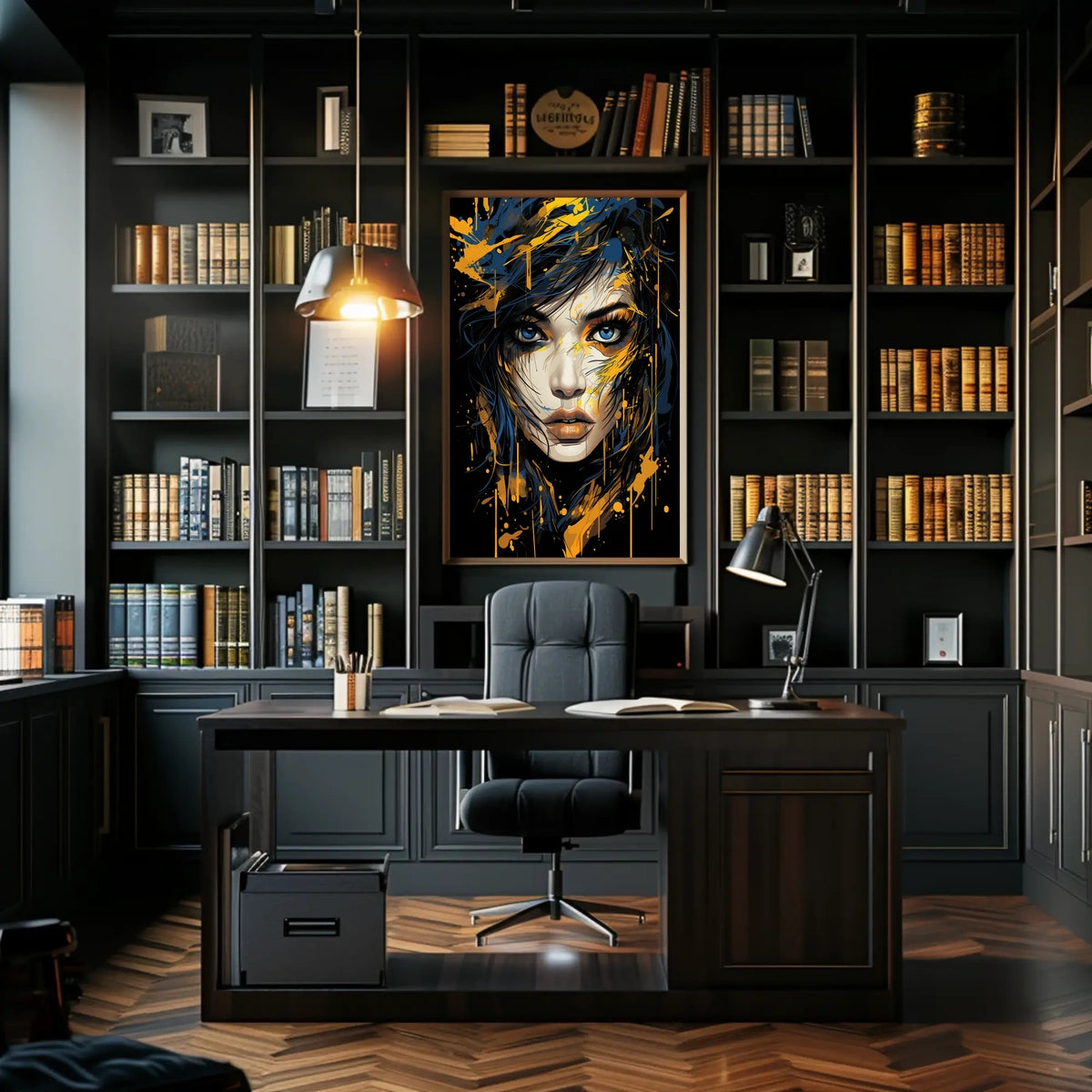 Modern Abstract Woman's Face Art Poster