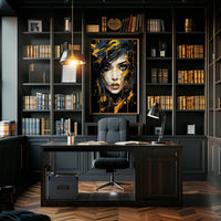 Modern Abstract Woman's Face Art Poster