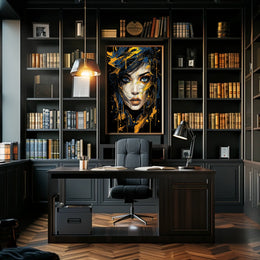 Modern Abstract Woman's Face Art Poster