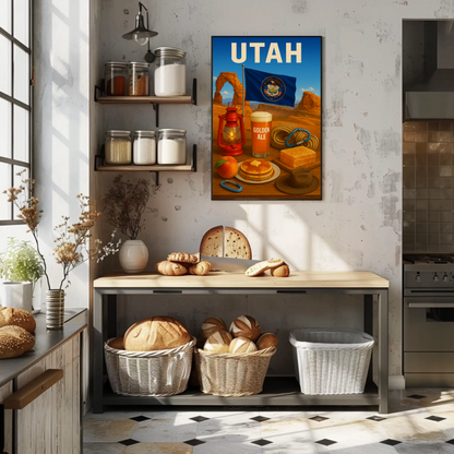 Utah Delicate Arch Pancakes Flag Ale Travel Poster