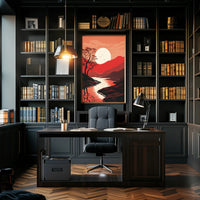 Tranquil Sunset Landscape Poster