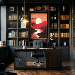 Tranquil Sunset Landscape Poster