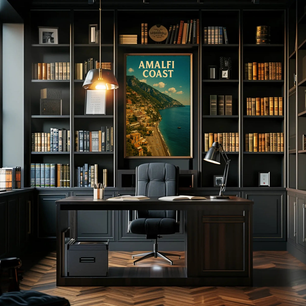 Amalfi Coast Poster Wall Art Print 18x24 Scenic Coastal