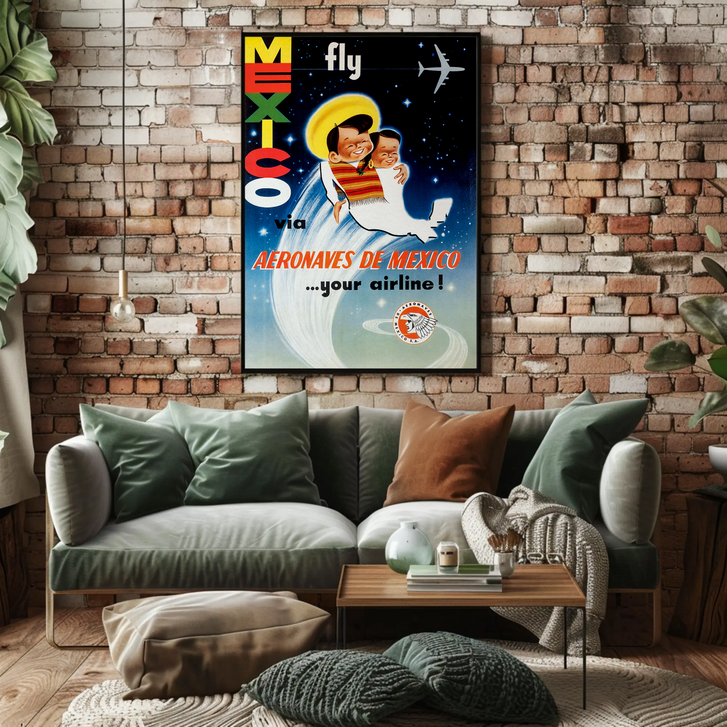 Mexico Aeromexico Travel Poster
