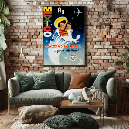 Mexico Aeromexico Travel Poster
