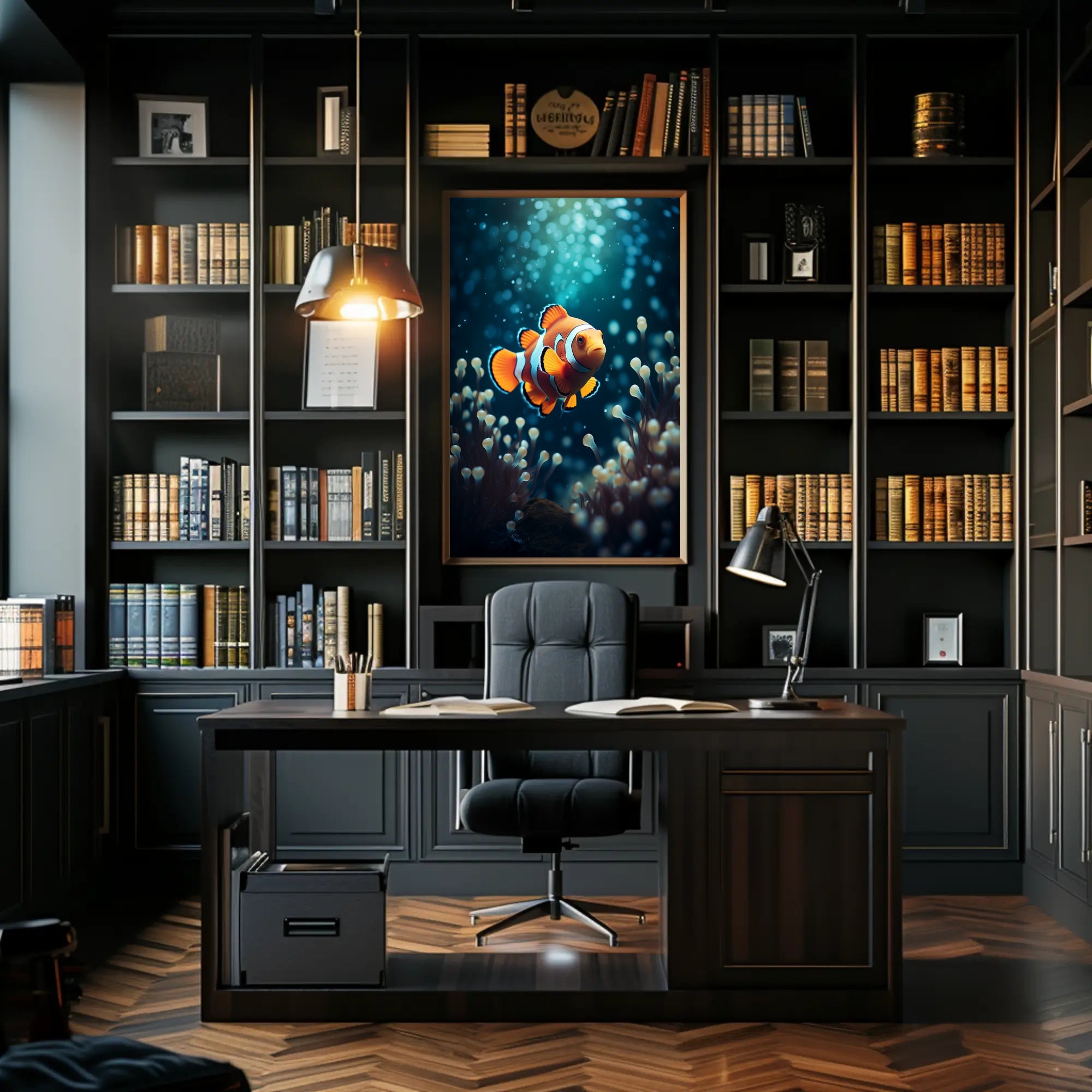 Clownfish In The Deep Poster PosterGoat