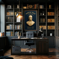 James K. Polk Vintage Historical Presidential Poster PosterGoat
