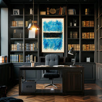 Abstract Expression In Blue And Black Poster