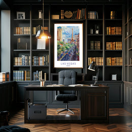 Las Vegas Skyline Poster PosterGoat