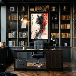 Feline Elegance In Abstract Abstract Poster