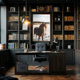 Winter Horse in the Snow Poster