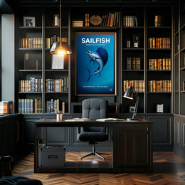 Sailfish Speed & Elegance Poster PosterGoat