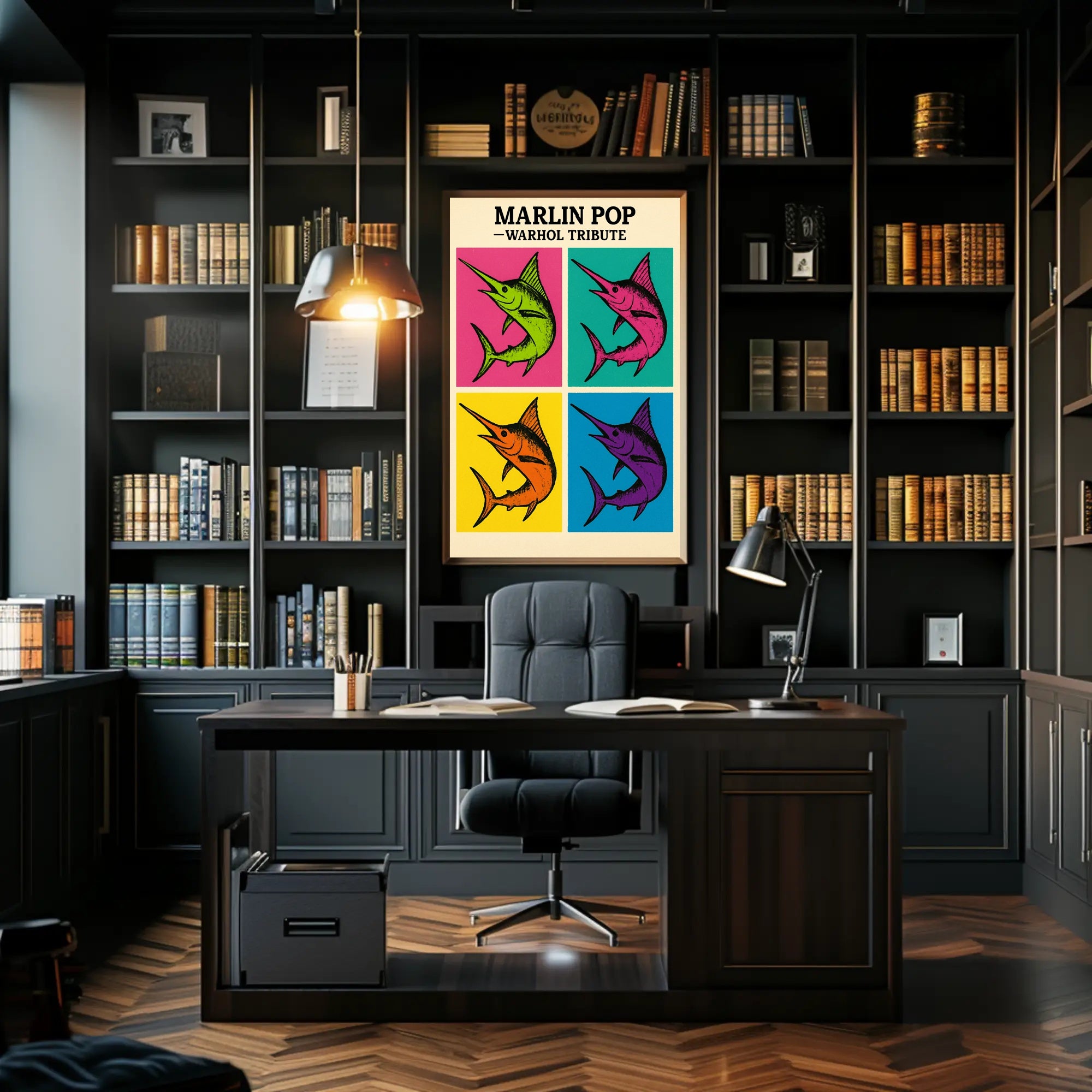 Marlin Pop – Warhol Tribute Poster PosterGoat