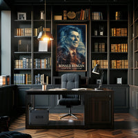 Ronald Reagan 40th President of the United States Double Exposure Poster