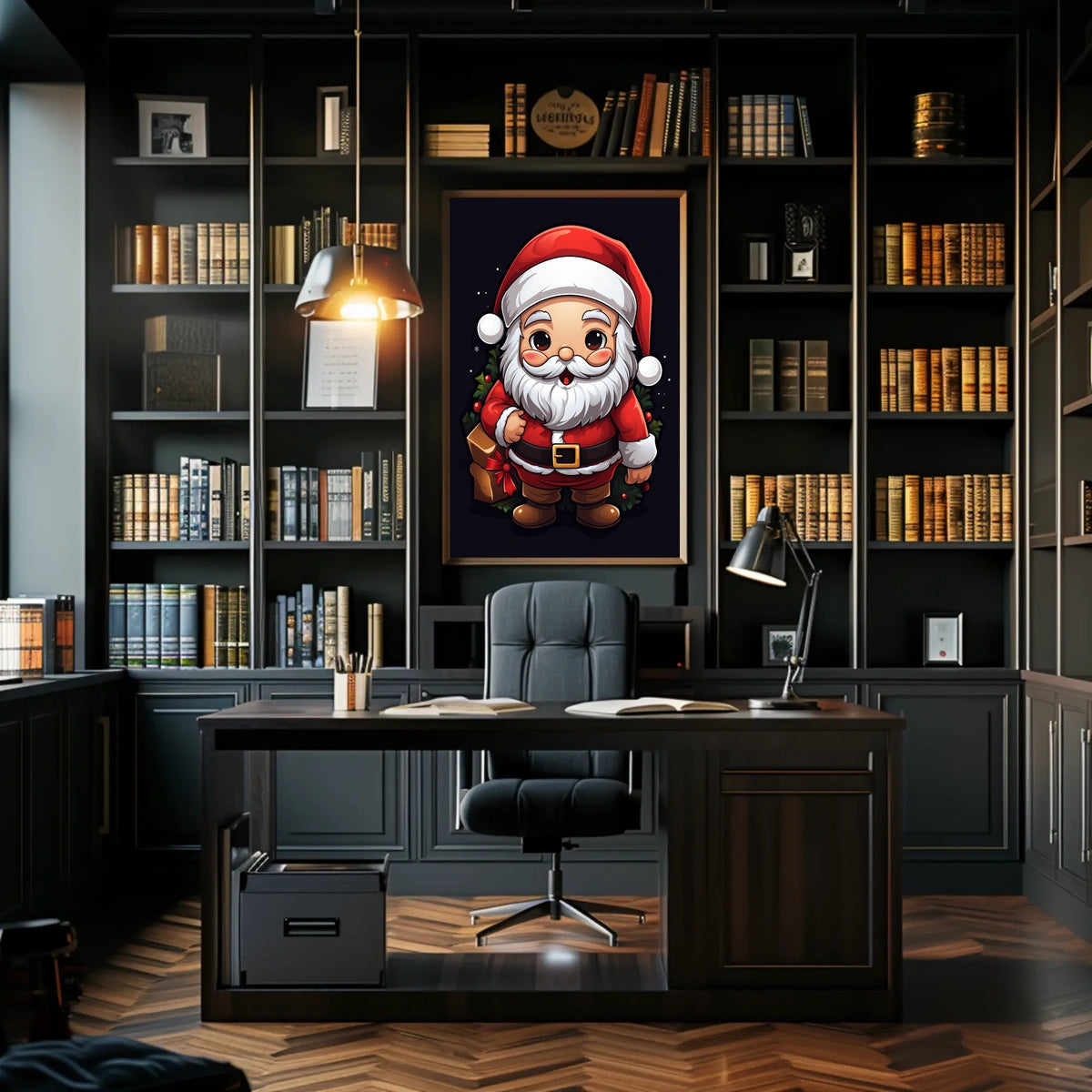 Santa Claus Cartoon Poster: Festive Holiday Cheer