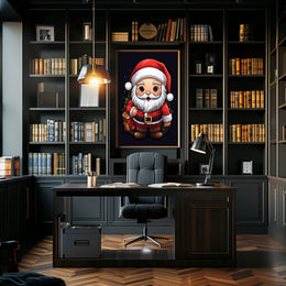 Santa Claus Cartoon Poster: Festive Holiday Cheer