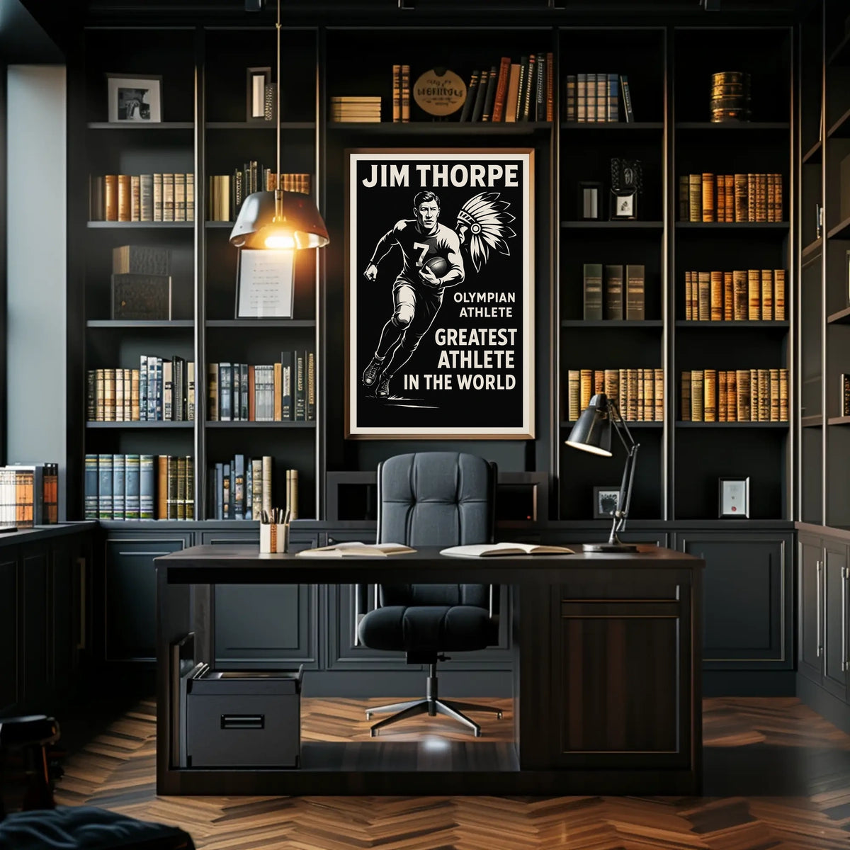 Celebrating an Olympian Legend Jim Thorpe Poster