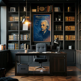 Albert Einstein Inspirational Art Poster for Creativity