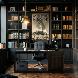 Fish Abundance NYC Vintage Public Health Poster PosterGoat