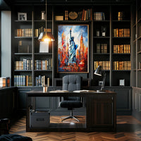 The Statue Of Liberty A Modern Mosaic Poster