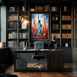 The Statue Of Liberty A Modern Mosaic Poster
