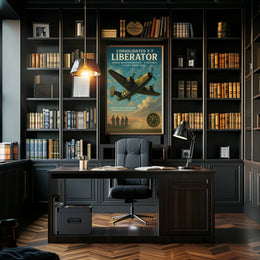 Consolidated F-7 Liberator Vintage Aviation Poster