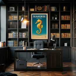 Seahorse Marine Life Poster