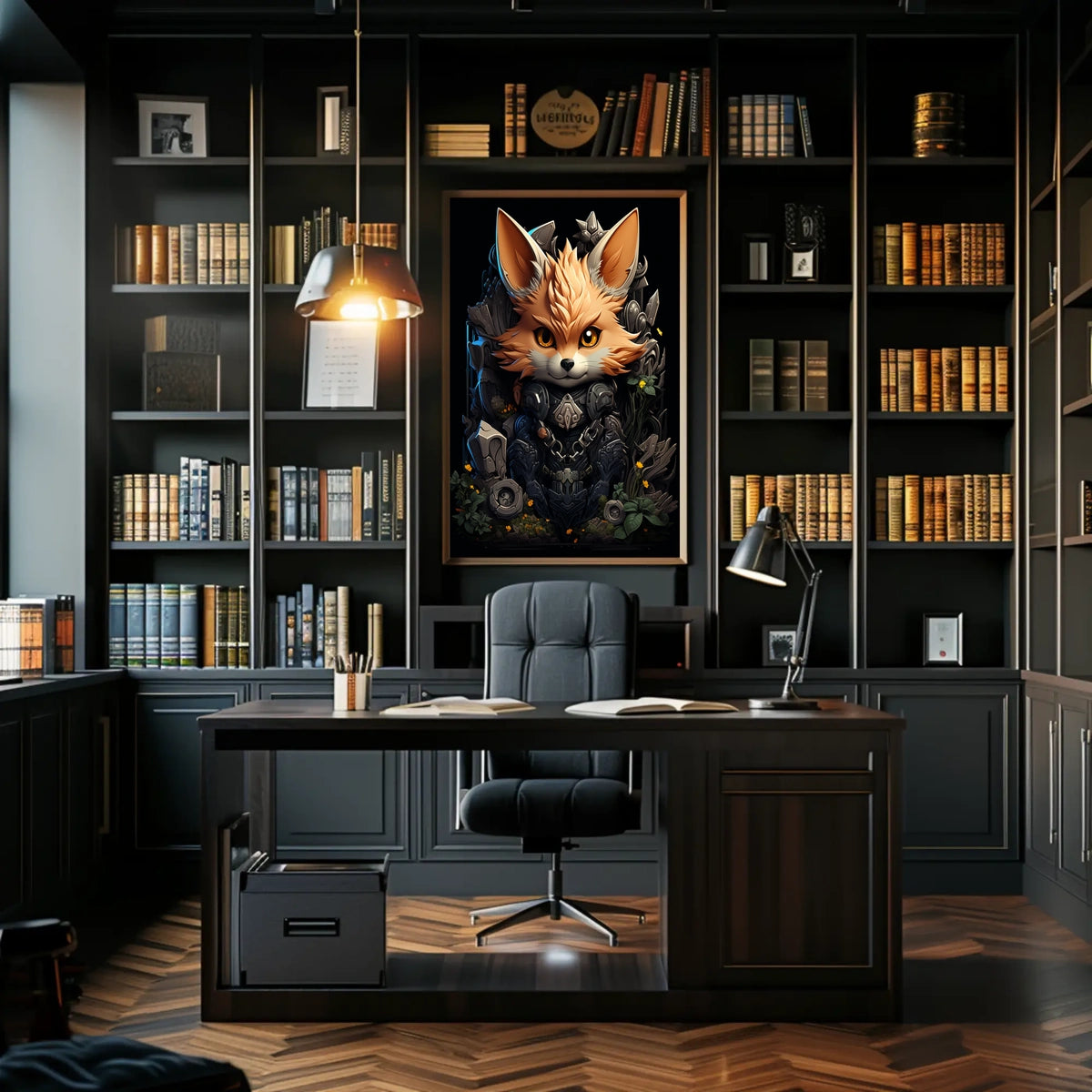 Cyber Fox Guardian Poster