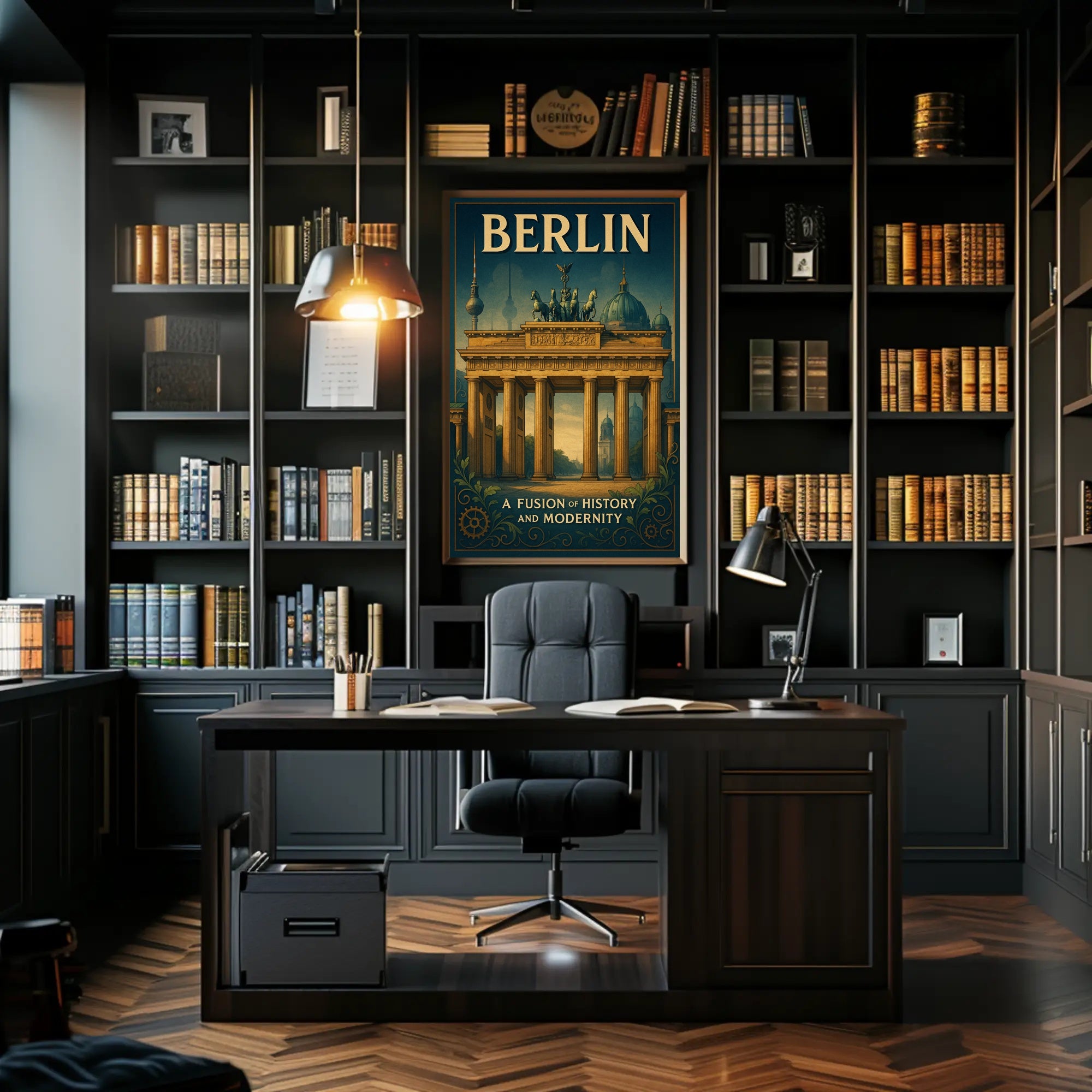 Berlin's Historic and Modern Fusion Travel Poster