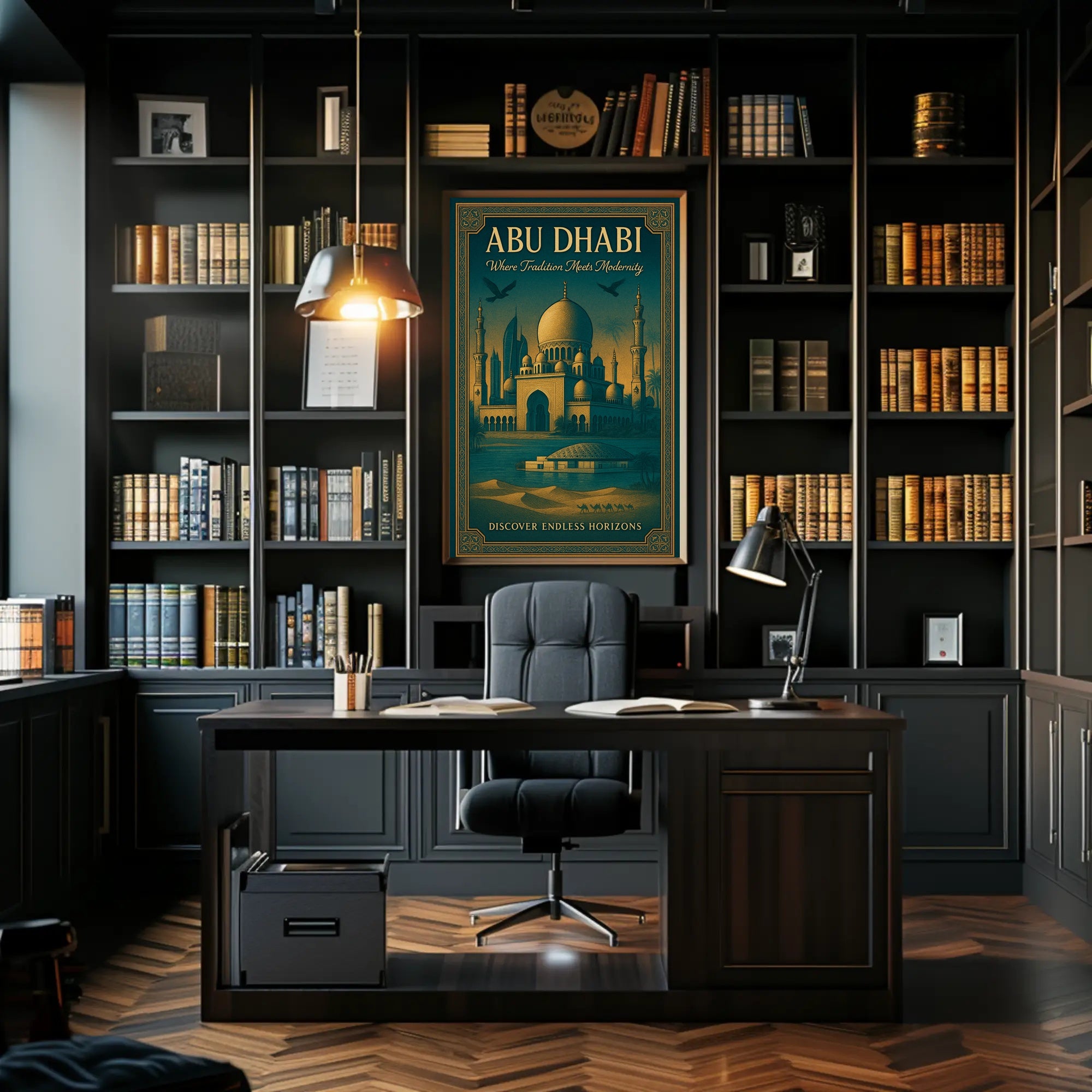 Abu Dhabi's Elegance: Tradition Meets Modernity Travel Poster