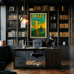 Brazil Cultural and Natural Culture Nature Landmarks Poster
