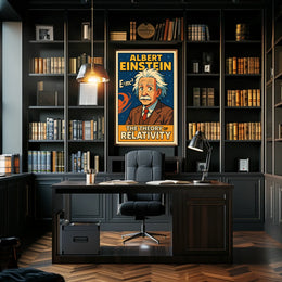 Einstein Relativity Vintage Intellectual Decor Poster
