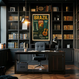 Brazil Modernist Architecture Wall Art with Natural Beauty PosterGoat