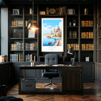 Valletta Malta Scenic Travel Poster