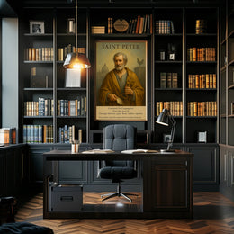 Saint Peter Religious Portrait Poster - Inspirational and Educational Poster