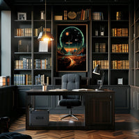 Futuristic Cosmic Landscape Poster