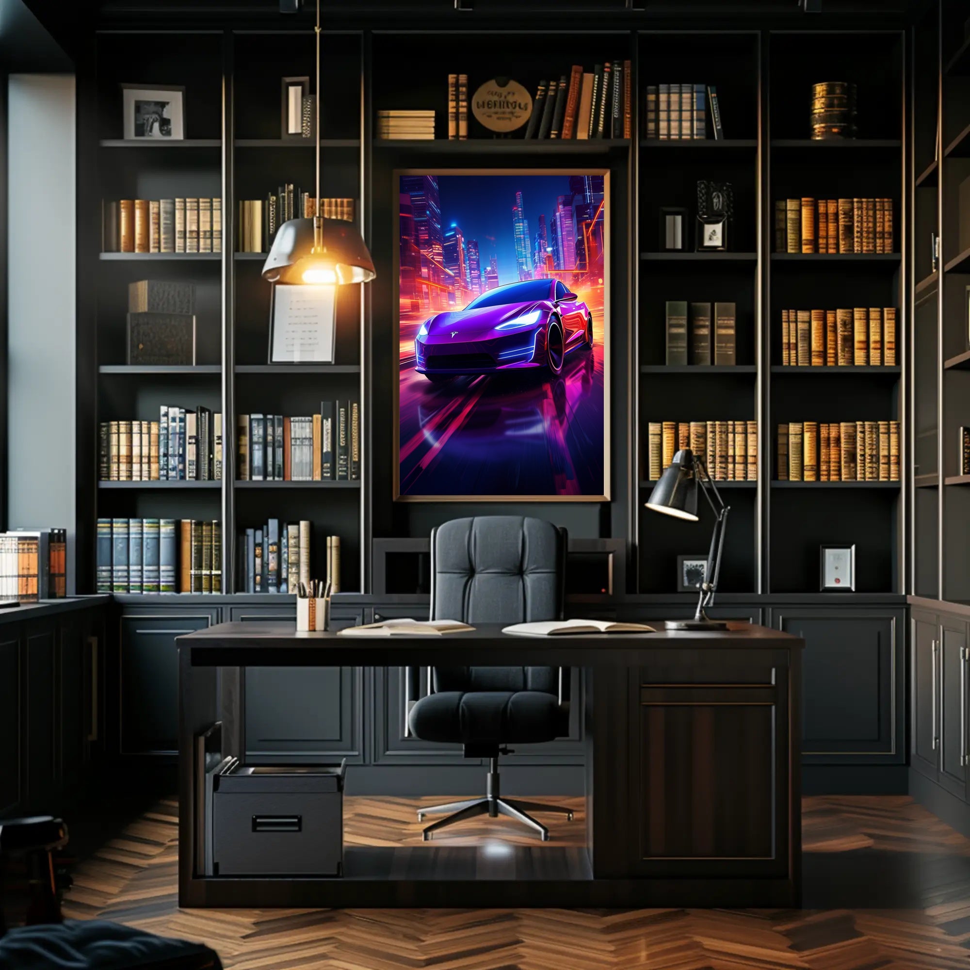 Futuristic Urban Drive Poster PosterGoat