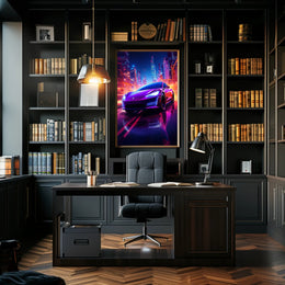 Futuristic Urban Drive Poster PosterGoat