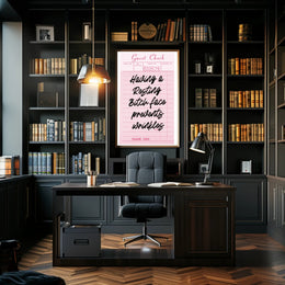 Humorous Vintage Guest Check Pop Culture Poster PosterGoat