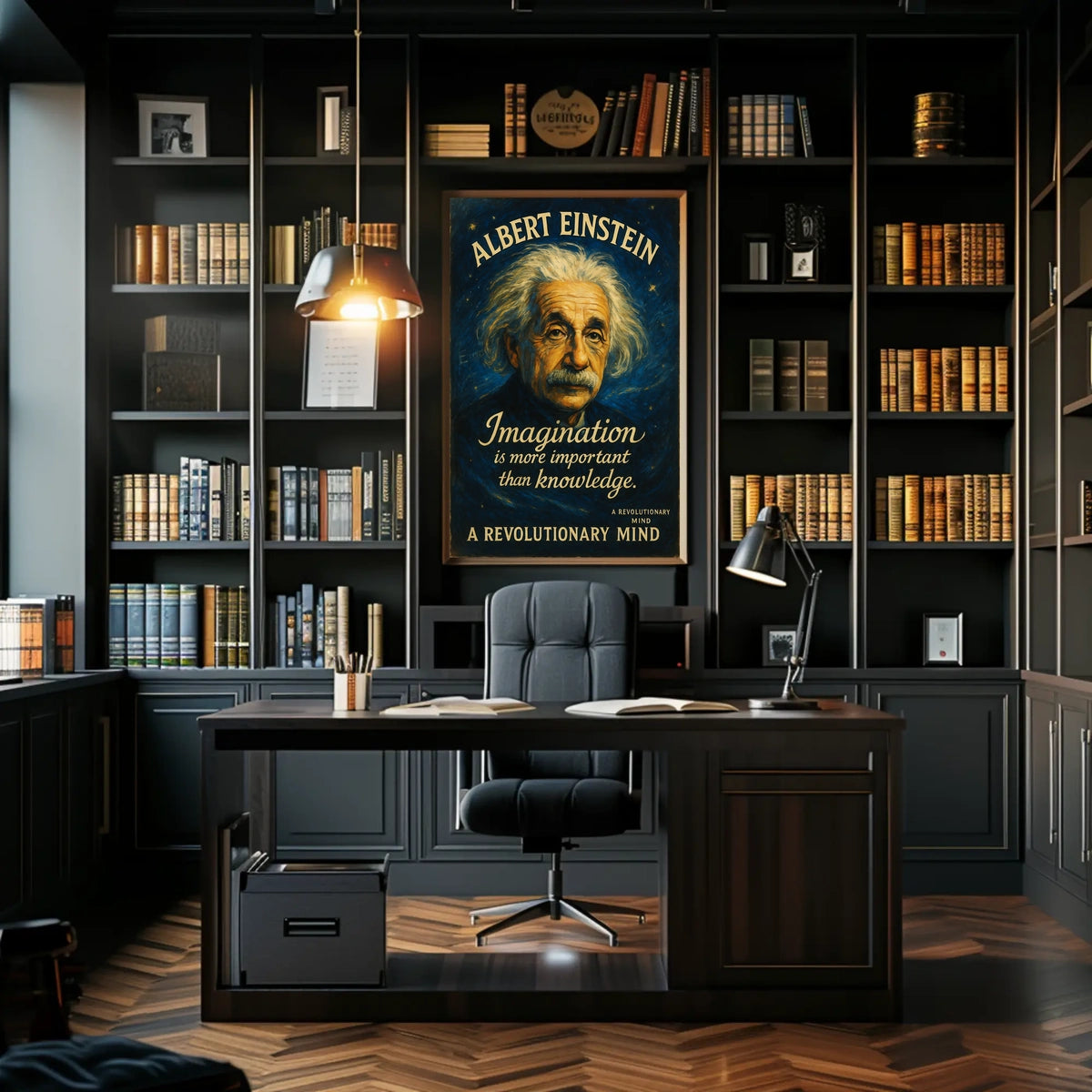 Albert Einstein Inspirational Imagination Quote Poster Art
