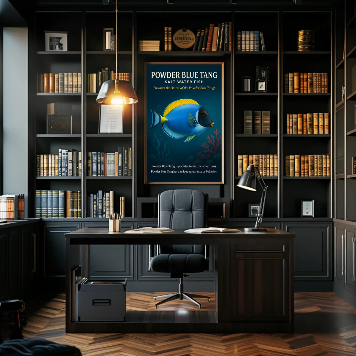 Powder Blue Tang Salt Water Fish Poster