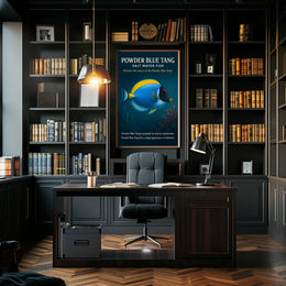 Powder Blue Tang Salt Water Fish Poster